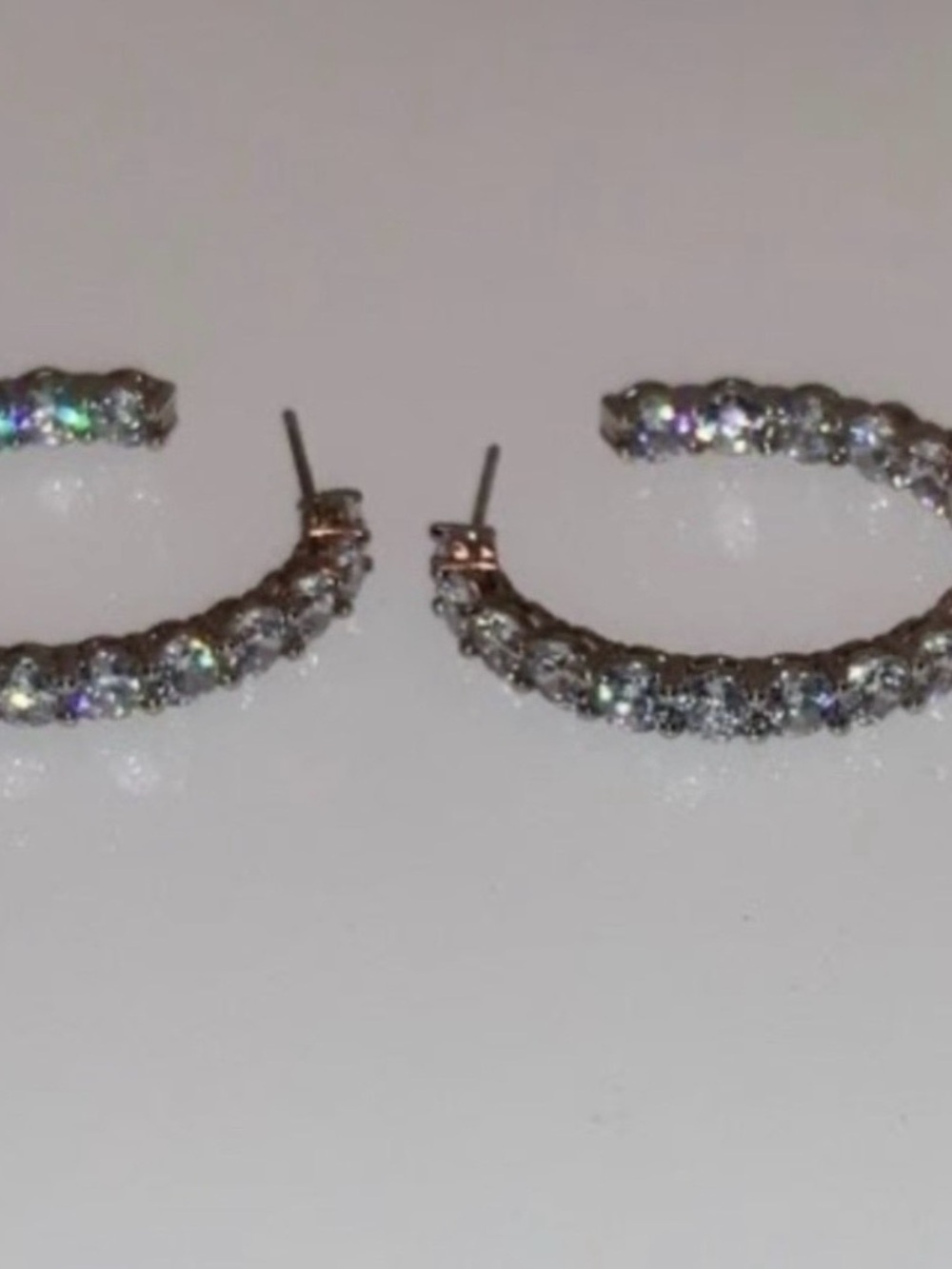 4ct Inside-Out Hoop Earrings - Picture 5 of 11
